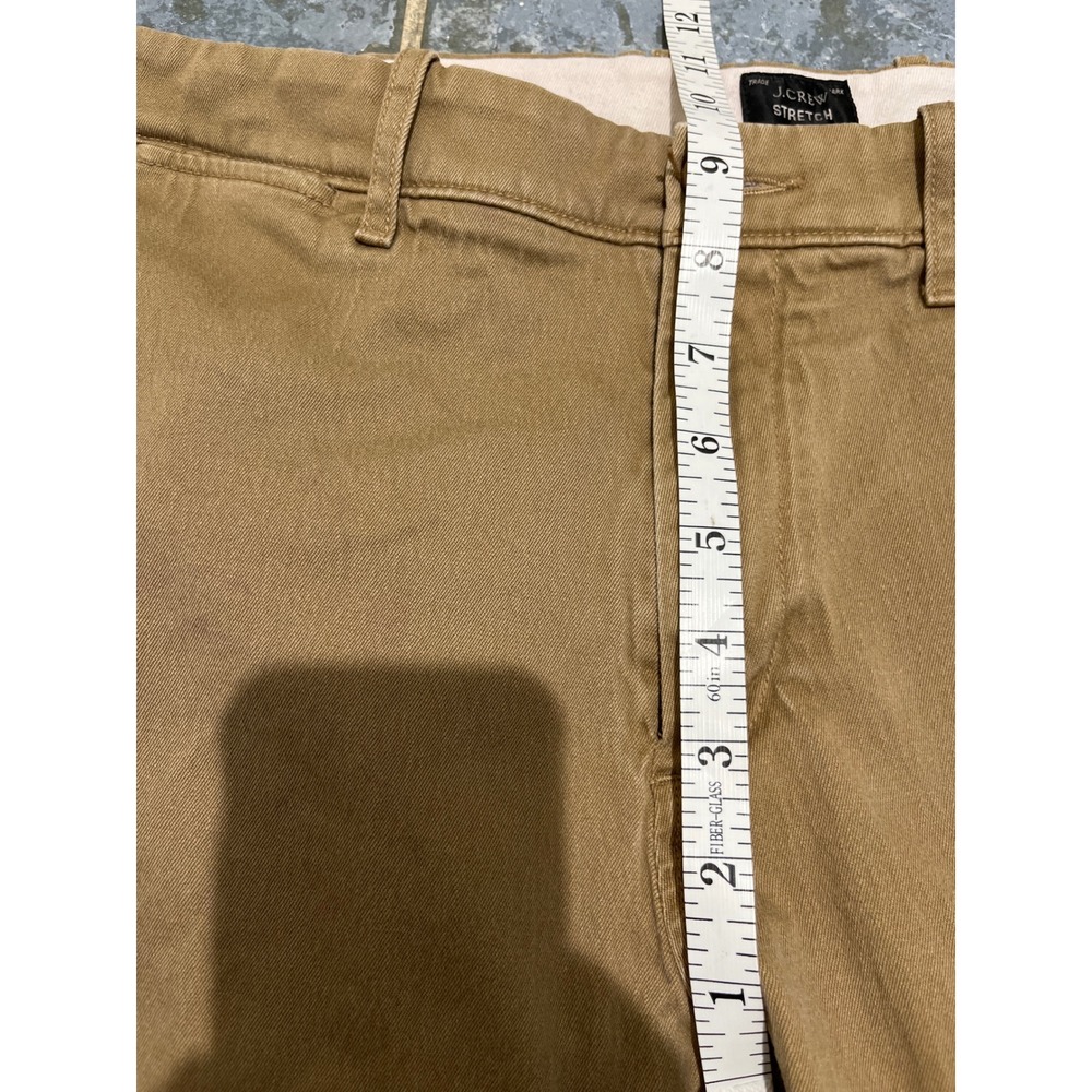 J.Crew Stretch Slim Fit Chino Pants Mens 32x34 Khaki Camel Cotton Blend‎ Casual - Picture 6 of 10